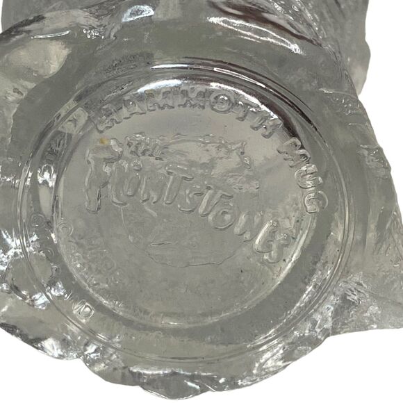 McDonald's 1993 FLINTSTONES "RocDonalds" Frosted Glass “Mammoth Mug” Coffee - Picture 5 of 11
